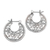 Sterling silver hoop earrings, 'Swirling Radiance' - Sterling Silver Hoop Earrings Handcrafted in Bali
