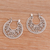 Sterling silver hoop earrings, 'Swirling Radiance' - Sterling Silver Hoop Earrings Handcrafted in Bali (image 2c) thumbail