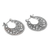 Sterling silver hoop earrings, 'Swirling Radiance' - Sterling Silver Hoop Earrings Handcrafted in Bali (image 2d) thumbail