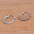 Sterling silver hoop earrings, 'Luminescent Halo' - Sterling Silver Hoop Earrings Handcrafted in Bali (image 2c) thumbail