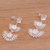 Sterling silver filigree dangle earrings, 'Frozen Petals' - Sterling Silver Filigree Dangle Earrings Handmade in Java