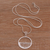 Sterling silver filigree pendant necklace, 'Halfway Wave' - Sterling Silver Filigree Pendant Necklace Handmade in Java