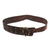 Leather belt, 'Iron Edge' - Handcrafted Iron Studded Leather Belt with Contemporary Hook (image 2a) thumbail