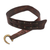 Leather belt, 'Iron Edge' - Handcrafted Iron Studded Leather Belt with Contemporary Hook (image 2d) thumbail