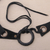Leather belt, 'Contemporary Edge in Black' - Black Contemporary Stainless Steel Accented Leather Belt