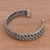 Sterling silver cuff bracelet, 'Everlasting Link' - Sterling Silver Cuff Bracelet from Bali (image 2c) thumbail