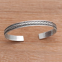 Sterling silver cuff bracelet, 'Eternal Braid' - Sterling Silver Cuff Bracelet from Bali