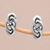 Sterling silver stud earrings, 'Eternal Link' - Sterling Silver Stud Earrings Handcrafted in Bali (image 2b) thumbail