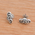 Sterling silver stud earrings, 'Eternal Link' - Sterling Silver Stud Earrings Handcrafted in Bali (image 2c) thumbail