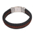 Men's leather wristband bracelet, 'Lineage' - Men's Leather and Sterling Silver Braided Wristband Bracelet