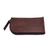 Leather glasses case, 'Elegant Brown Curve' - Handcrafted Curved Brown Leather Glasses Case (image 2d) thumbail
