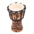 Mahogany mini djembe drum, 'Gecko Tune' - Mahogany Mini Djembe Drum Handmade in Bali (image 2a) thumbail