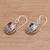 Amethyst dangle earrings, 'Mystery Vines' - Faceted Amethyst Sterling Silver Vines Dangle Earrings (image 2c) thumbail
