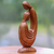 Wood sculpture, 'First Love' - Bali Hand-Carved Wood Parents and Child Family Sculpture (image 2b) thumbail