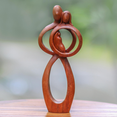 Wood sculpture, Infant Love