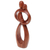 Wood sculpture, 'Infant Love' - Hand-Carved Suar Wood Parents and Newborn Family Sculpture (image 2b) thumbail