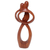 Wood sculpture, 'Infant Love' - Hand-Carved Suar Wood Parents and Newborn Family Sculpture (image 2c) thumbail
