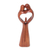 Escultura de madera - Escultura de corazón de madera de suar de amor familiar de pareja tallada a mano