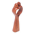 Wood sculpture, 'Piece of Me' - Hand-Carved Couple Family Love Suar Wood Heart Sculpture (image 2d) thumbail