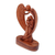 Escultura en madera - Escultura de Ángel de la guarda y pareja tallada a mano en madera de Suar