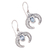 Blue topaz dangle earrings, 'Elegant Talons' - Indonesian Blue Topaz and Sterling Silver Dangle Earrings