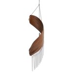 Coconut fiber wind chime, 'Bali Serenade' - Handmade Minimalistic Coconut Tree Bark Wind Chime from Bali