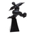 Wood sculpture, 'One Victory' - Black Hand-Carved Soccer Player Suar Wood Sculpture thumbail