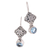 Blue topaz dangle earrings, 'Regal Vines' - Sterling Silver Blue Topaz Vine Lattice Dangle Earrings (image 2c) thumbail