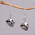 Garnet dangle earrings, 'Peace Koi' - Sterling Silver Peaceful Koi Fish Garnet Dangle Earrings (image 2) thumbail