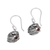 Garnet dangle earrings, 'Peace Koi' - Sterling Silver Peaceful Koi Fish Garnet Dangle Earrings thumbail