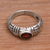 Garnet cocktail ring, 'Bamboo Grove' - Sterling Silver Garnet Gemstone Bamboo Grove Balinese Ring (image 2b) thumbail