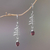Garnet dangle earrings, 'Winter Branches' - Garnet and Sterling Silver Winter Branches Dangle Earrings (image 2) thumbail