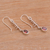 Garnet dangle earrings, 'Winter Branches' - Garnet and Sterling Silver Winter Branches Dangle Earrings (image 2c) thumbail