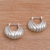 Sterling silver hoop earrings, 'Daylight Shells' - Sterling Silver Daylight Seashells Hoop Earrings (image 2b) thumbail
