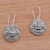 Sterling silver dangle earrings, 'Balinese Guardian' - Sterling Silver Barong Guardian Spirit Dangle Earrings (image 2b) thumbail