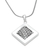 Sterling silver pendant necklace, 'Weaving Ketupats' - Woven Sterling Silver Diamond Shaped Pendant Necklace thumbail
