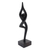 Holzskulptur - Schwarze handgeschnitzte abstrakte Skulptur aus Suarholz
