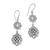 Sterling silver dangle earrings, 'Elegant Star' - Artisan Crafted Sterling Silver Dangle Earrings from Bali thumbail