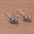 Sterling silver dangle earrings, 'Swirling Crest' - Sterling Silver Swirl Motif Dangle Earrings from Bali