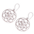 Sterling silver dangle earrings, 'Geometric Petals' - Sterling Silver Geometric Floral Dangle Earrings from Bali
