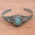 Amazonite cuff bracelet, 'Sindu Magic' - Floral Amazonite Cuff Bracelet Crafted in Indonesia (image 2) thumbail