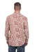 Men's rayon long sleeve shirt, 'Parang Style' - Men's Brick Red on Pale Yellow Print Rayon Long Sleeve Shirt (image 2d) thumbail