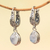 Rainbow moonstone dangle earrings, 'Moon Orbs' - Sterling Silver and Rainbow Moonstone Dangle Earrings
