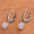 Rainbow moonstone dangle earrings, 'Moon Orbs' - Sterling Silver and Rainbow Moonstone Dangle Earrings