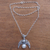 Cultured pearl pendant necklace, 'Crescent Glow' - Cultured Pearl Crescent Pendant Necklace from Bali