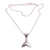 Collar colgante de plata esterlina - Collar con colgante de plata de ley con aleta de ballena de Bali