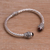Garnet cuff bracelet, 'Flourish in Red' - Garnet and Sterling Silver Cuff Bracelet from Bali (image 2c) thumbail