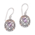 Gold-accented amethyst dangle earrings, 'Jungle Diamonds' - Amethyst & 18K Gold Accented Sterling Silver Dangle Earrings thumbail