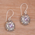 Gold-accented amethyst dangle earrings, 'Jungle Diamonds' - Amethyst & 18K Gold Accented Sterling Silver Dangle Earrings (image 2b) thumbail