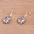 Gold-accented amethyst dangle earrings, 'Jungle Diamonds' - Amethyst & 18K Gold Accented Sterling Silver Dangle Earrings (image 2c) thumbail